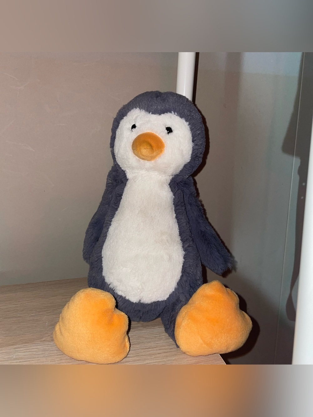 Jellycat Bashful Penguin Gray White Stuffed Animal Plush Retired